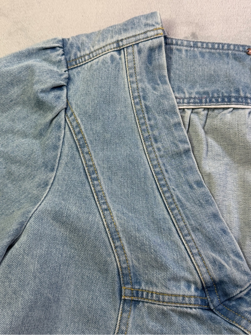 Free People Light Blue Denim Shift Dress Women’s Summer M - Picture 3 of 12